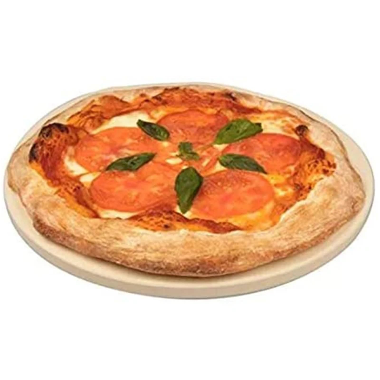 Piedra for Pizza, piedra redonda for hornear de 15 pulgadas for pan, piedras cerámica for asar for cocinar y barbacoa parrilla Para Base Crujiente
