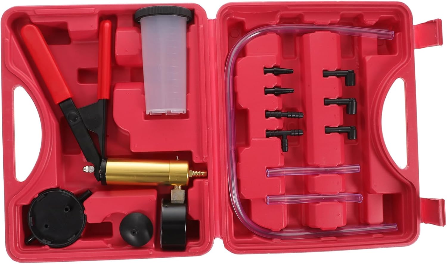 1Set Manual Vacuum Pump Brake Bleeder Kit Durable Brake Fluid Extractor Tool for Efficient Brake Bleeding Compatible with Various Vehicles Easy to Use and Store