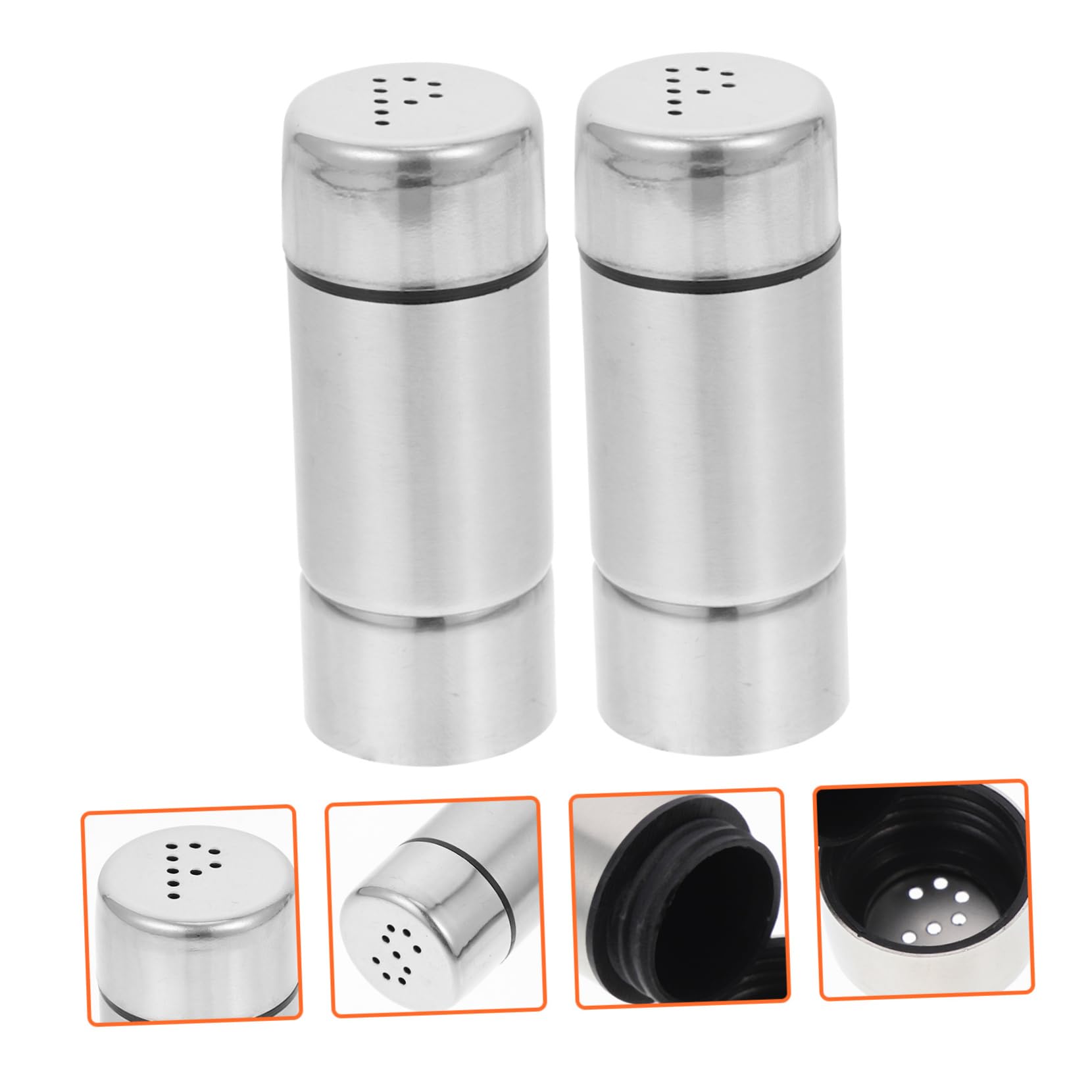 Cabilock 2 Juegos Botella De Condimento Pimentero Salero Para Cocina Salero De Cocina Dispensador De Condimentos Botella De Condimento Portátil Bote Agitador De 2 piezas * 2