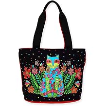 SunNSand Laurel Burch Kaleidoscope Kat Medium Tote, Cotton/poly, 13* x 6.25* x 10*, Womens, Cat Lovers