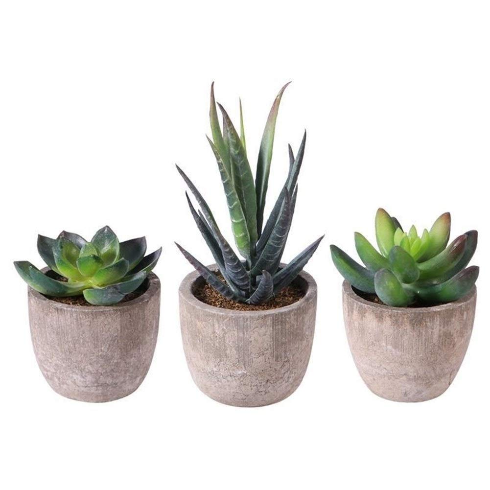 3pcs Decorativo Faux succulente Flower Pot Vaso Macetas Planter Artificiale succulente Falso Simulazione Piante con pentole