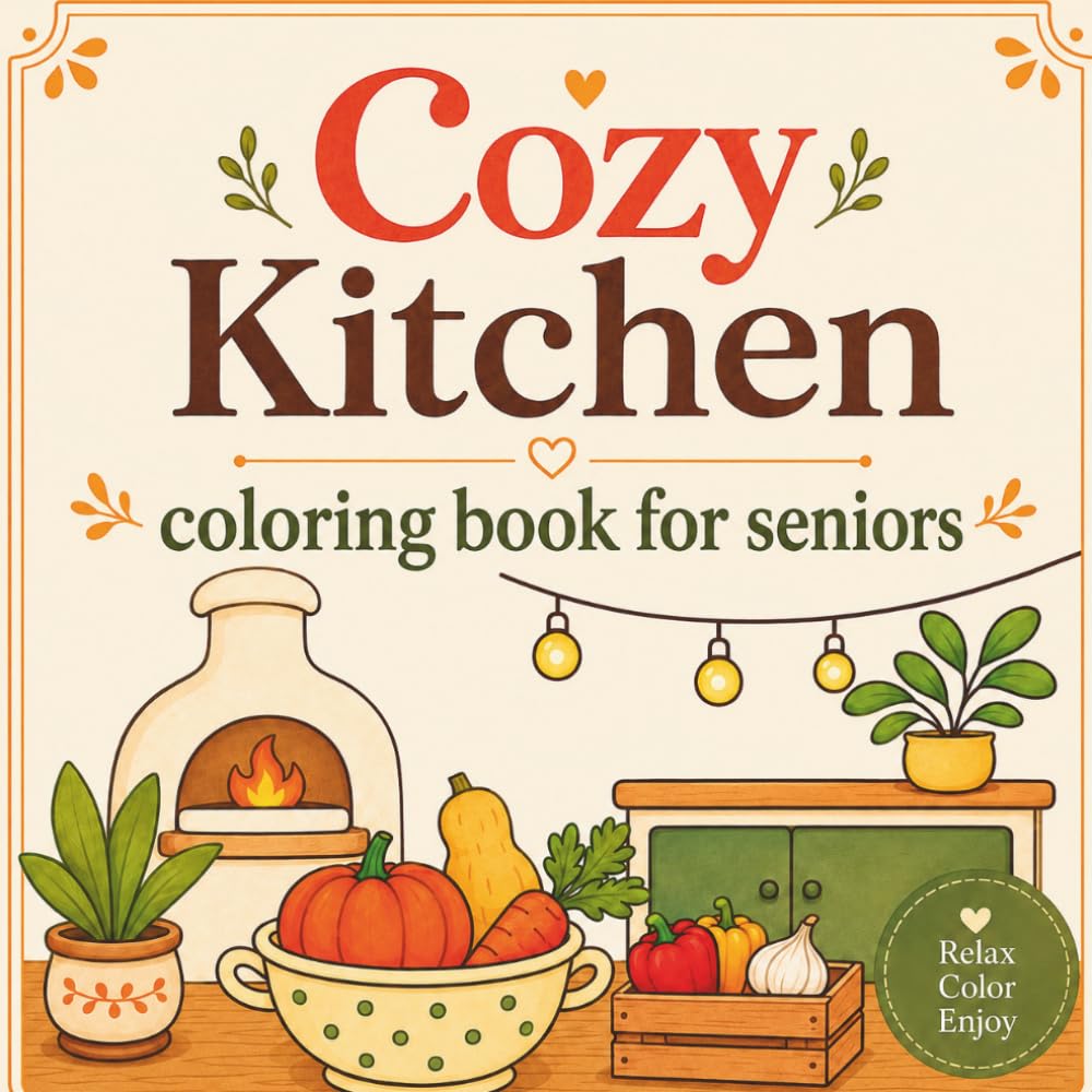 Cozy Kitchen – A Coloring Book for Seniors