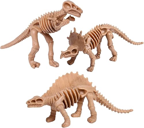 Miniatura 10 de UPINS 24 piezas de juguete de esqueleto de dinosaurio de 3.5 pulgadas surtidas figuras de dinosaurios y esqueletos fósiles de dinosaurios con caja