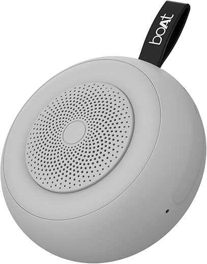 boAt Stone 135 Portable Wireless Speaker with 5W RMS Immersive Sound,IPX4 Water Resistance,True Wireless Feature, Up to 11H Total Playtime,…