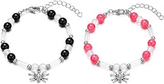 Spider Friendship Bracelets for 2 Matching Bracelets for Couples Best Friends Matching Spider Bracelet for BFF Friendship Jewelry Gifts for Bestie GF BF