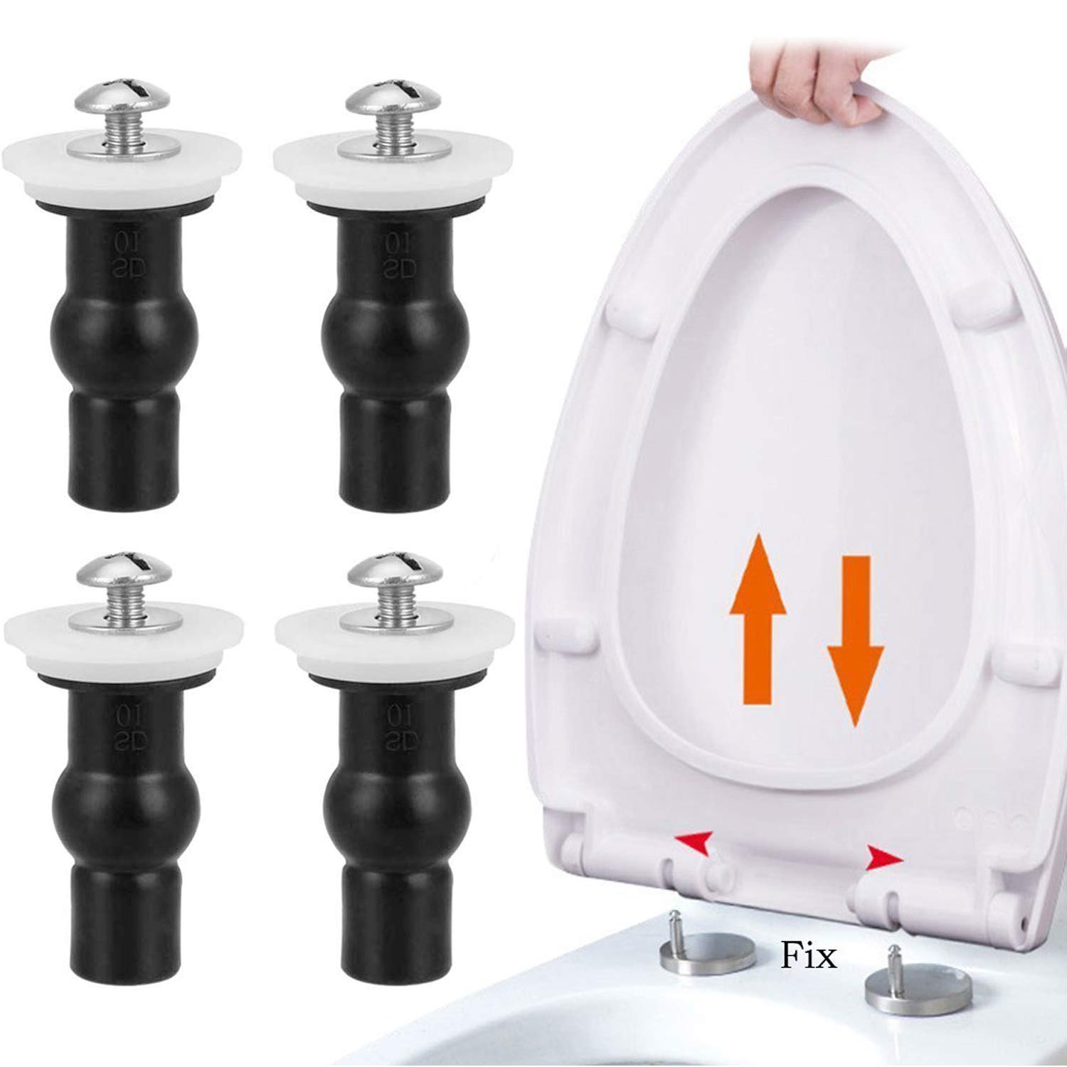 Buy 4 Pack Toilet Seat Screws Toilet Seat Hinges Bolt Expanding Rubber