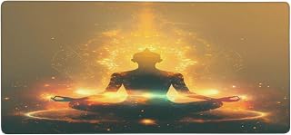 Yoga Meditation (4) Print Large Gaming Mouse Pad,16x35.5in Extended Desk Mat for Office Home Gaming