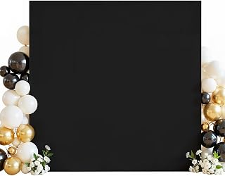 6.6FT x 6.6FT Black Square Backdrop Arch Cover Wedding Arch Stand Cover