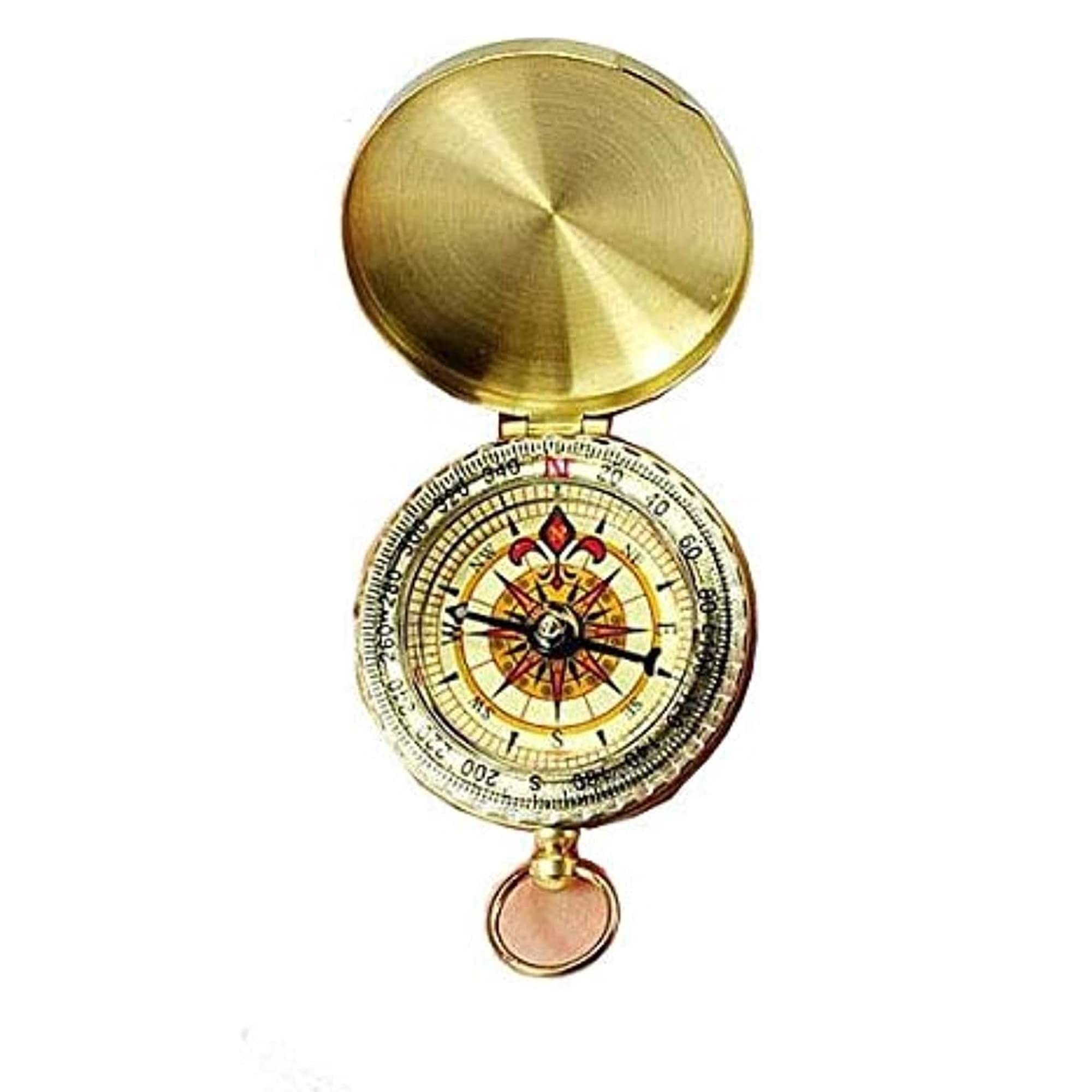 SulfarPure Copper Multi-Function Compass Emergency Tactical Survival Waterproof Compass Camping Hunting Hiking Gear Lensatic Compass Outdoor