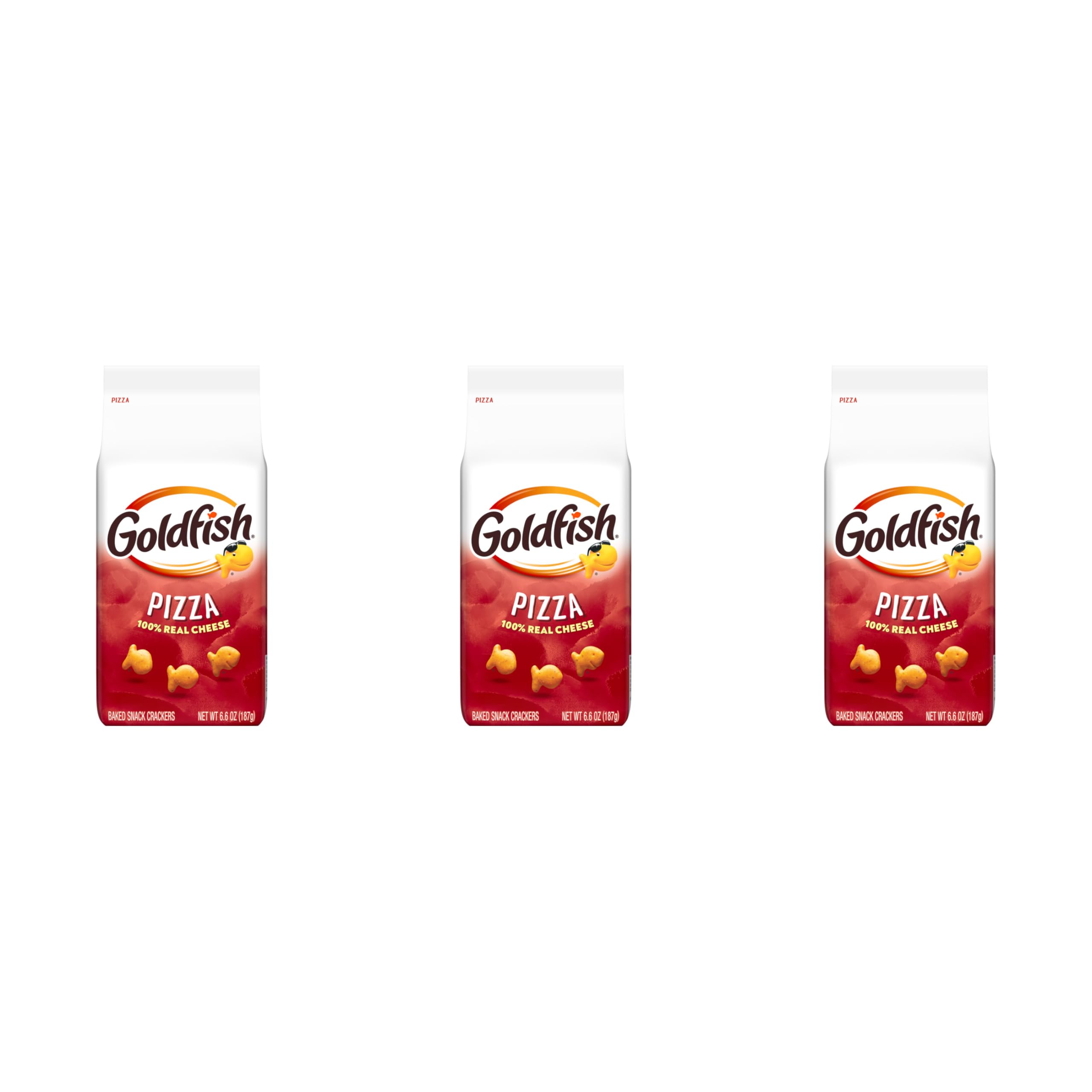 Pepperidge Farm Goldfish Pizza Crackers, 6.6 oz. Bag (Pack of 3)