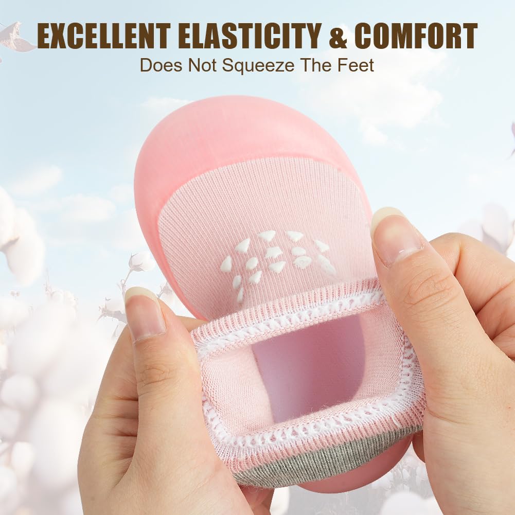 flintronic Buty do chodzenia dla niemowląt, oddychające, skarpety dla niemowląt, buty do pierwszego spaceru dla niemowląt, antypoślizgowe buty z miękką gumową podeszwą