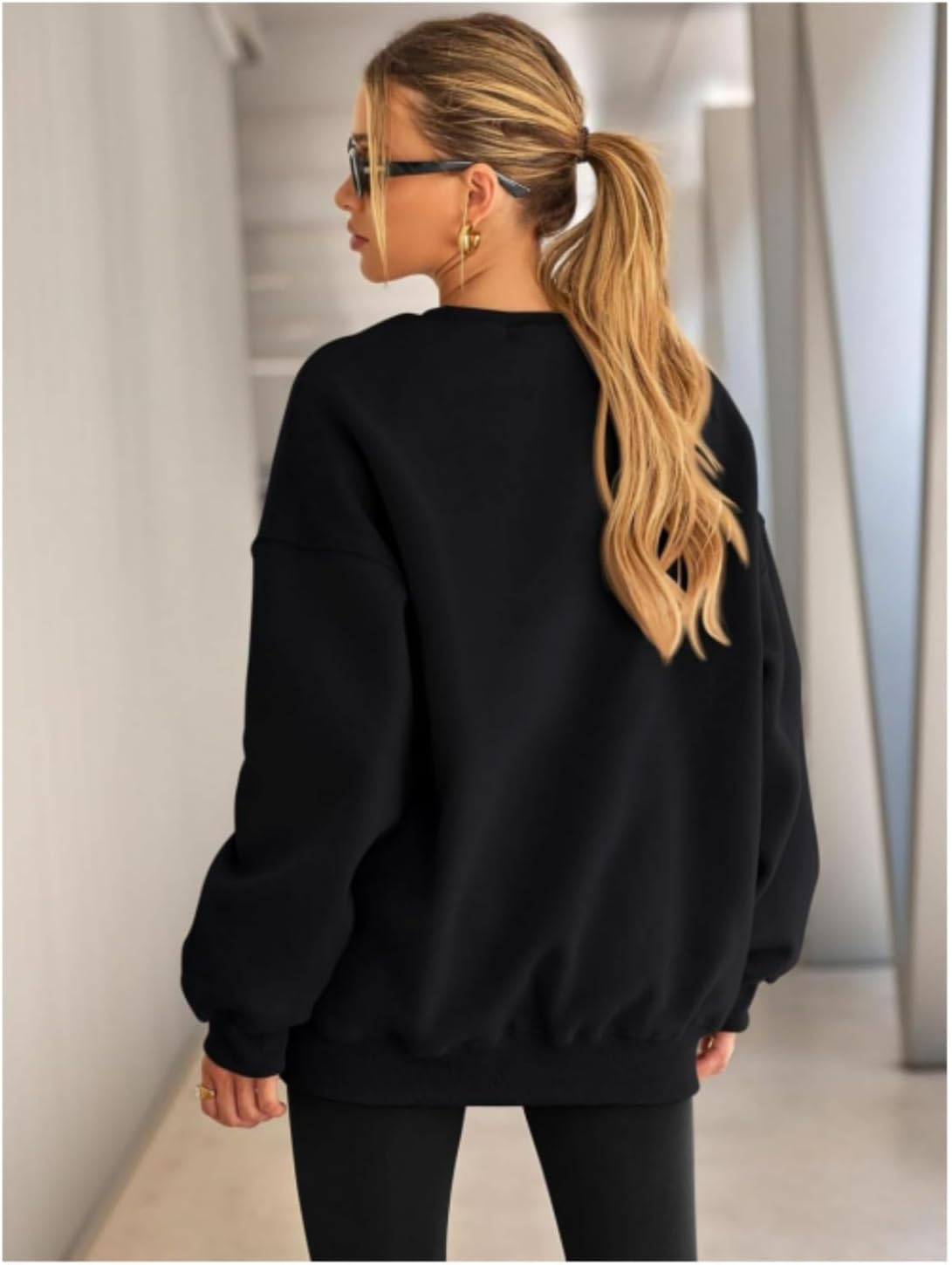 Womens USA Sweatshirt American Flag Sweater Long Sleeve 4th of July Shirt Patriotic Sweatshirt Pullover Outfit Tops - Image 3