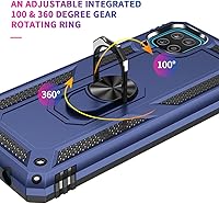 Vista 3 de Funda para Samsung Galaxy A12, Samsung A12 con protector de pantalla HD, [grado militar de 16 pies a prueba de caídas], anillo protector a prueba
