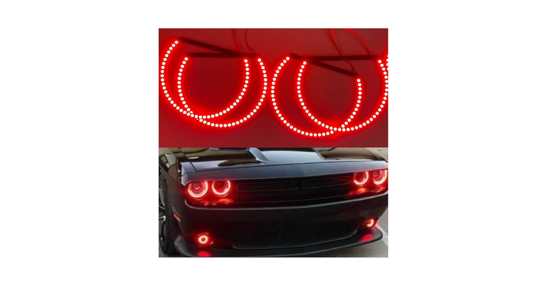 CHALLENGER LEDライト Amazon.com: QiuKo 4pcs RGB Multi-color LED Angel Eye Light Halo