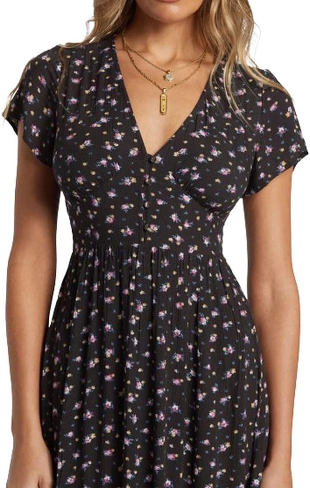 Billabong Womens Morning Sky V-Neck Midi Dress