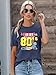 Women 80'S Shirts Vintage Graphic Tee Neon Shirts in My 80s Era Shirt Casual 80s 90s Party Clothes