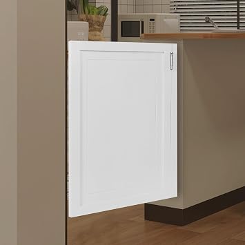 Saloon Doors, Solid Wood Swinging Doors, Interior Partition Swing Door, Half Waist Cafe Door with Hinges for Kitchen Bar Hallway Pub Shop Porch Restaurant Entrance (White, 27.56 * 35.43in)