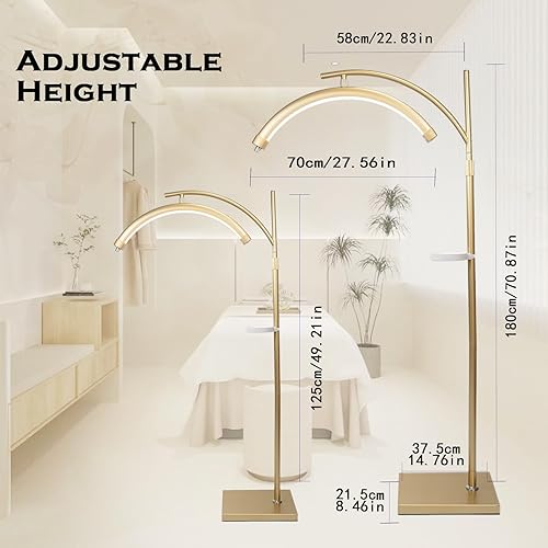 Miniatura 6 de Lámpara de pestañas para extensiones de pestañas, lámpara de pestañas LED ajustable, luz de media luna, tatuaje, iluminación sin sombras, para