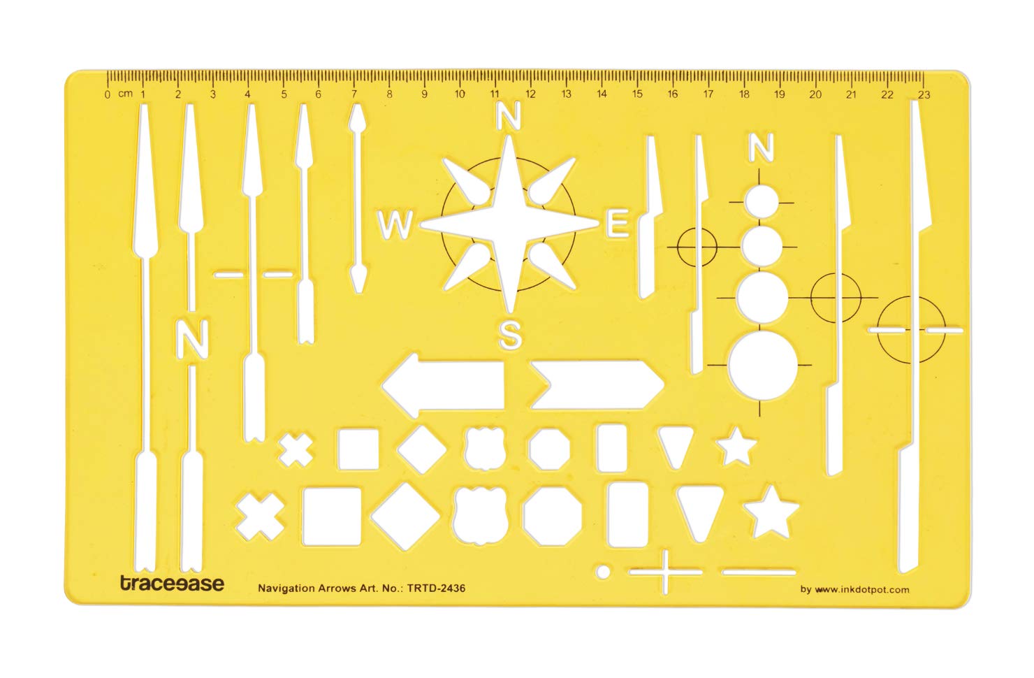 Buy Traceease Drafting Navigation Arrows Template Drawing Stencil ...