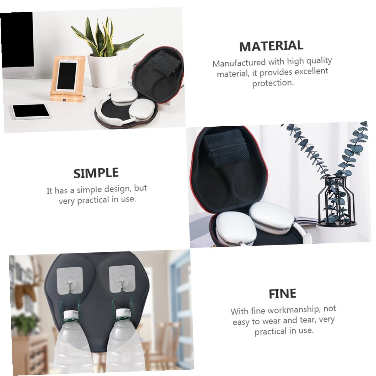 Angoily Estuche para Auriculares (2 Unidades) Resistente Y Portátil Resistente A Arañazos.