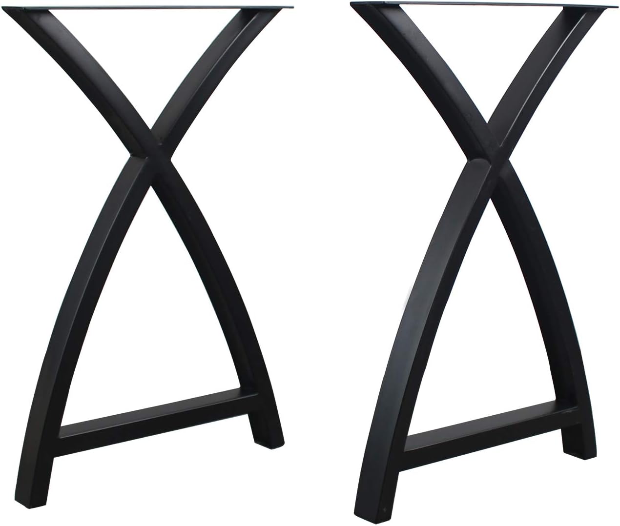 Cheapest 🛒 MBQQ 2 Pcs Furniture Legs Rustic Decory Arc Triangle Shape Table Legs,Heavy Duty Metal Desk Legs,Dining Table Legs,Industrial Modern, DIY Iron Bench Legs(H28”xW17.7”)