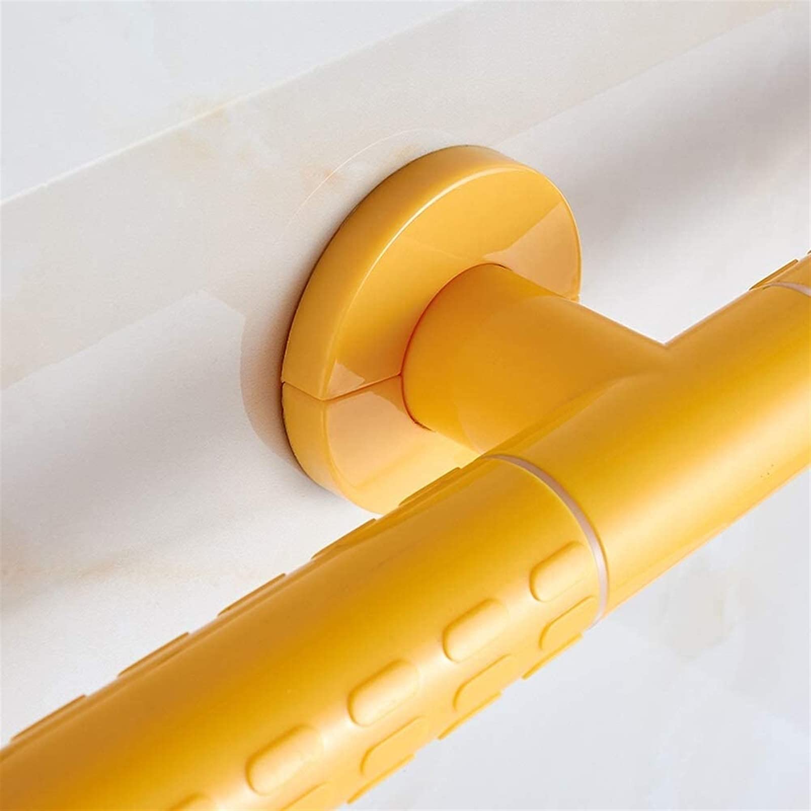 Barras de Apoyo para baño, pasamanos de Seguridad Moderno de Acero Inoxidable con Barra de Ducha Antideslizante con Efecto Fluorescente (Amarillo).