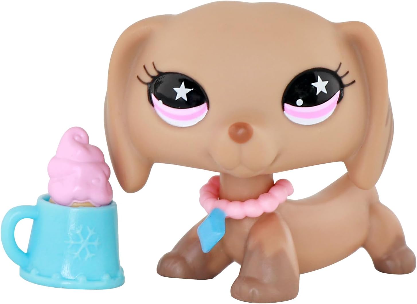 NEFLUM lps Pet Shop, Rare lps Dachshund Dog 932, Tan Body