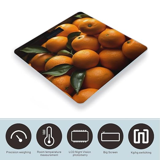 Balanza digital de baño Pile of Oranges precisa y compacta miniatura 3
