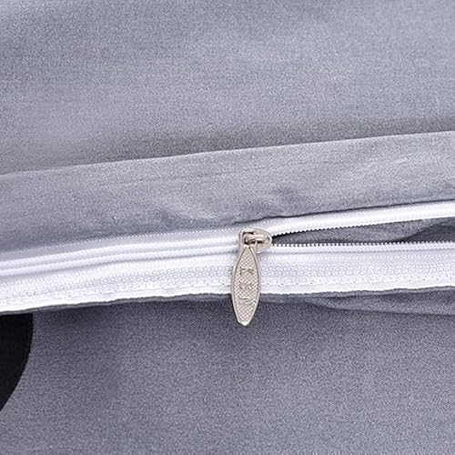 Vefadisa 3Pcs Grey King Size Animal Pattern Duvet Cover Sets With 1 Duvet Cover 2 Pillow Covers,Printed Cartoon Bat Duvet Cover Set Cartoon Bedding Set For Teens (No Comforter) #TOP5