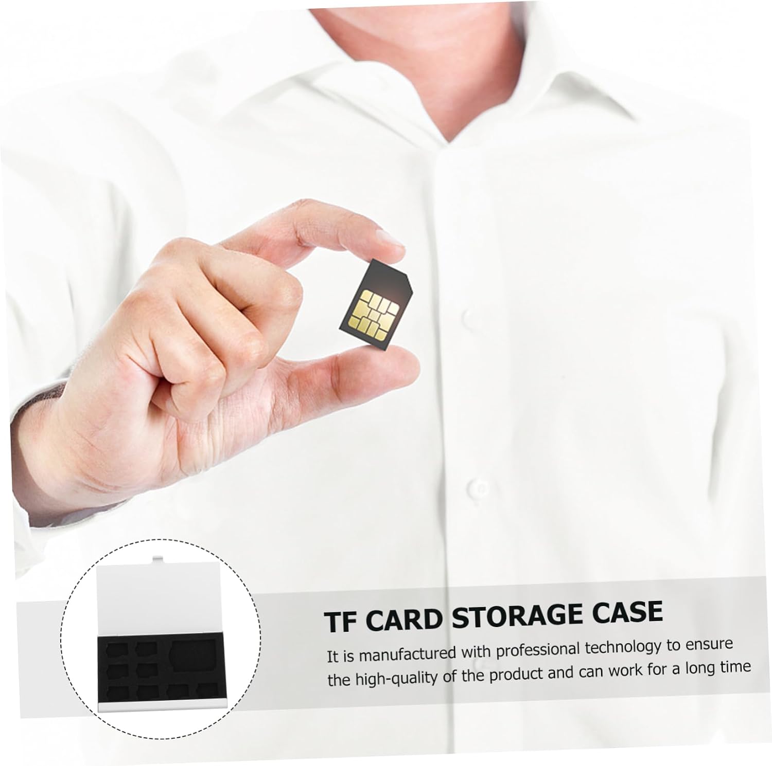 9 Slot Aluminum Alloy Memory Card Case for Pocket Storage