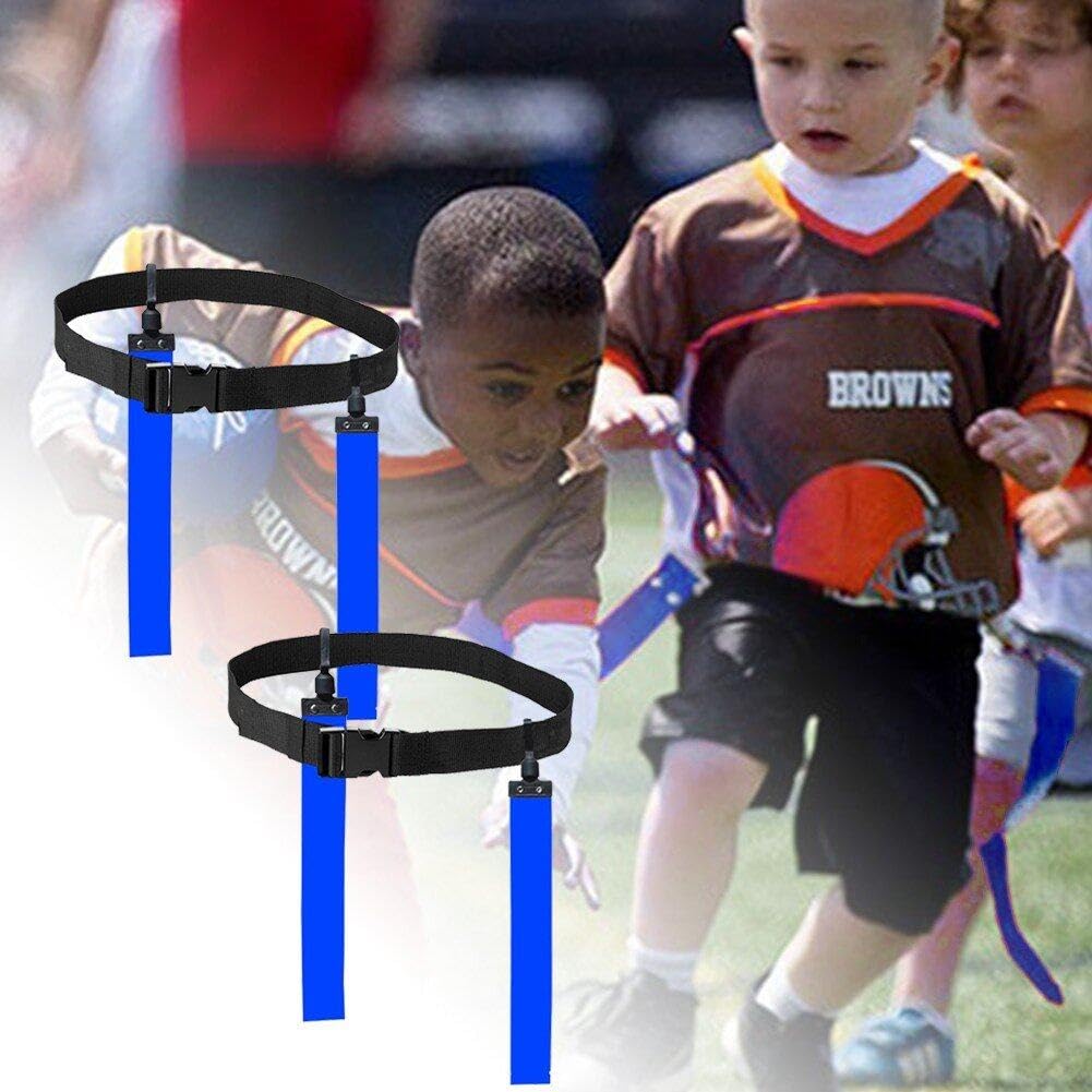 Flag Football Set Flager Football Gear Flag Cinturones De Fútbol Y Banderas Cinturón De Fútbol Ajustable para Entrenamiento para Niños