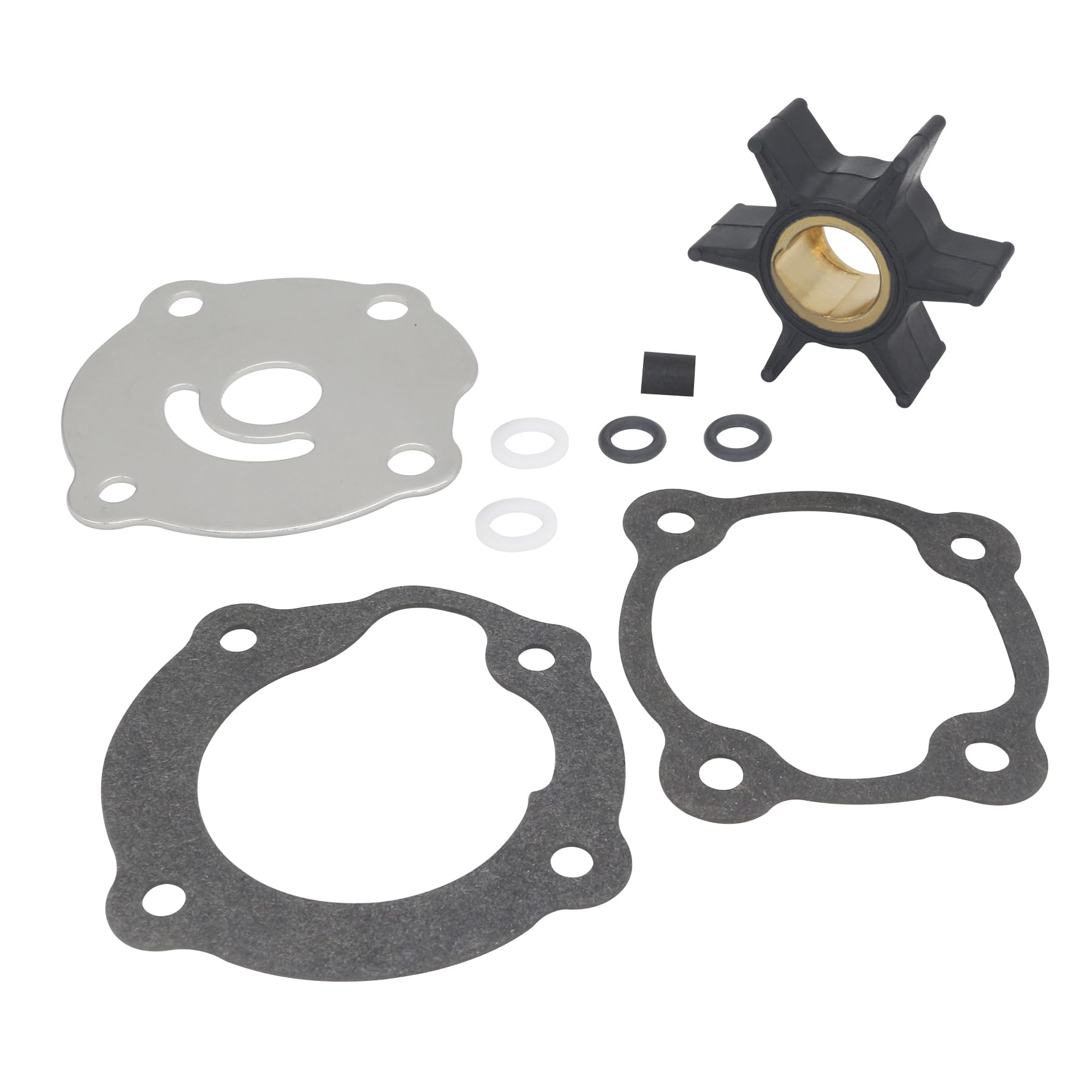 0395270 Water Pump Impeller Repair Kit for Evinrude Johnson OMC BRP 2 Stroke 14 25 28 35 HP Outboard Motor Boat Engine Replacement 395270 0394393 394393 0395271 0777809 777809 Sierra 18-3383