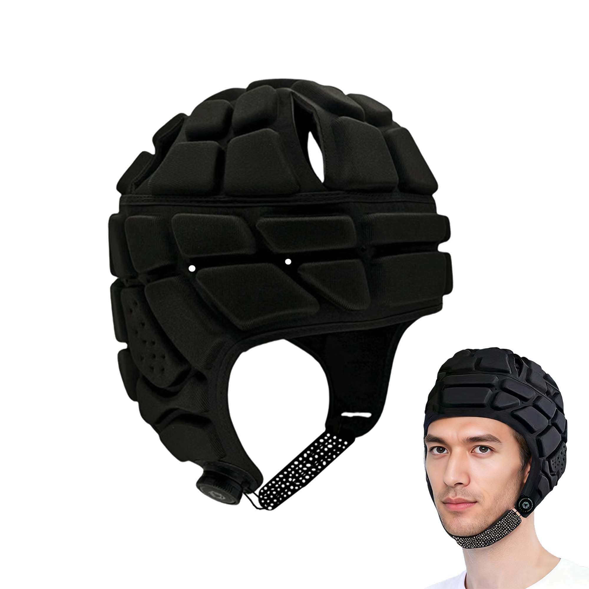 caschetto da calcio Casco Da Portiere Equipaggiamento Protettivo Caschetto Da Calcio Regolabile Anticollisione Spugna Eva Fori progettati per calcio, sport, copricapo, hockey, skateboard