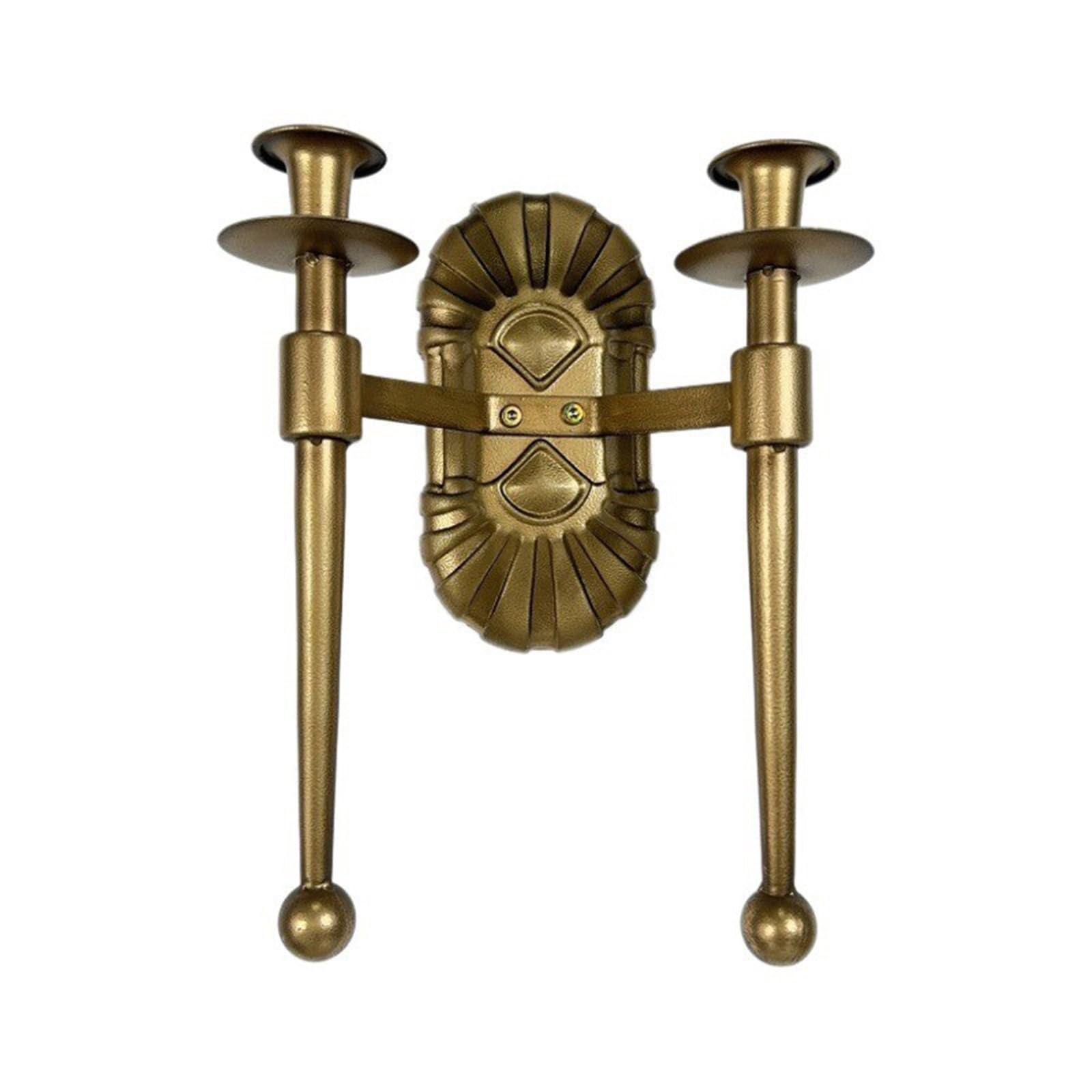 Yhplxyuus Ornate European Vintage Metal Wall Sconces Holder Iron Hanging Candlestick for Dining and Party Elegant Decors Antique Candleholder