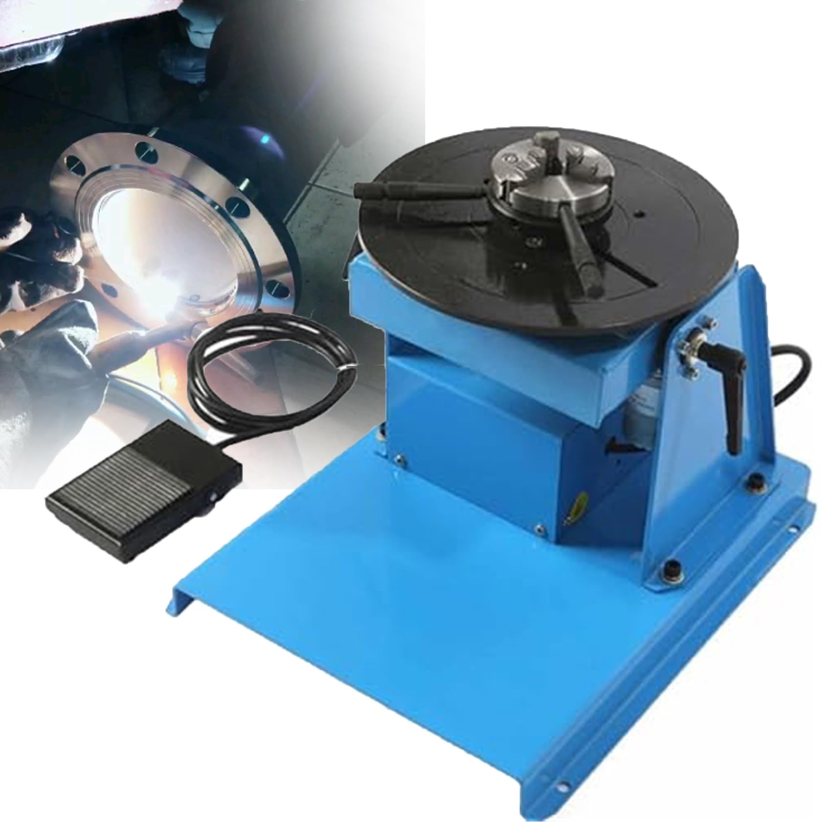 Gramofon pozycjonujący spawalniczy do uchwytu tokarskiego, przenośna spawarka do kołnierzy, narzędzie do spawania z regulowanym kątem, wytrzymałe urządzenie spawalnicze