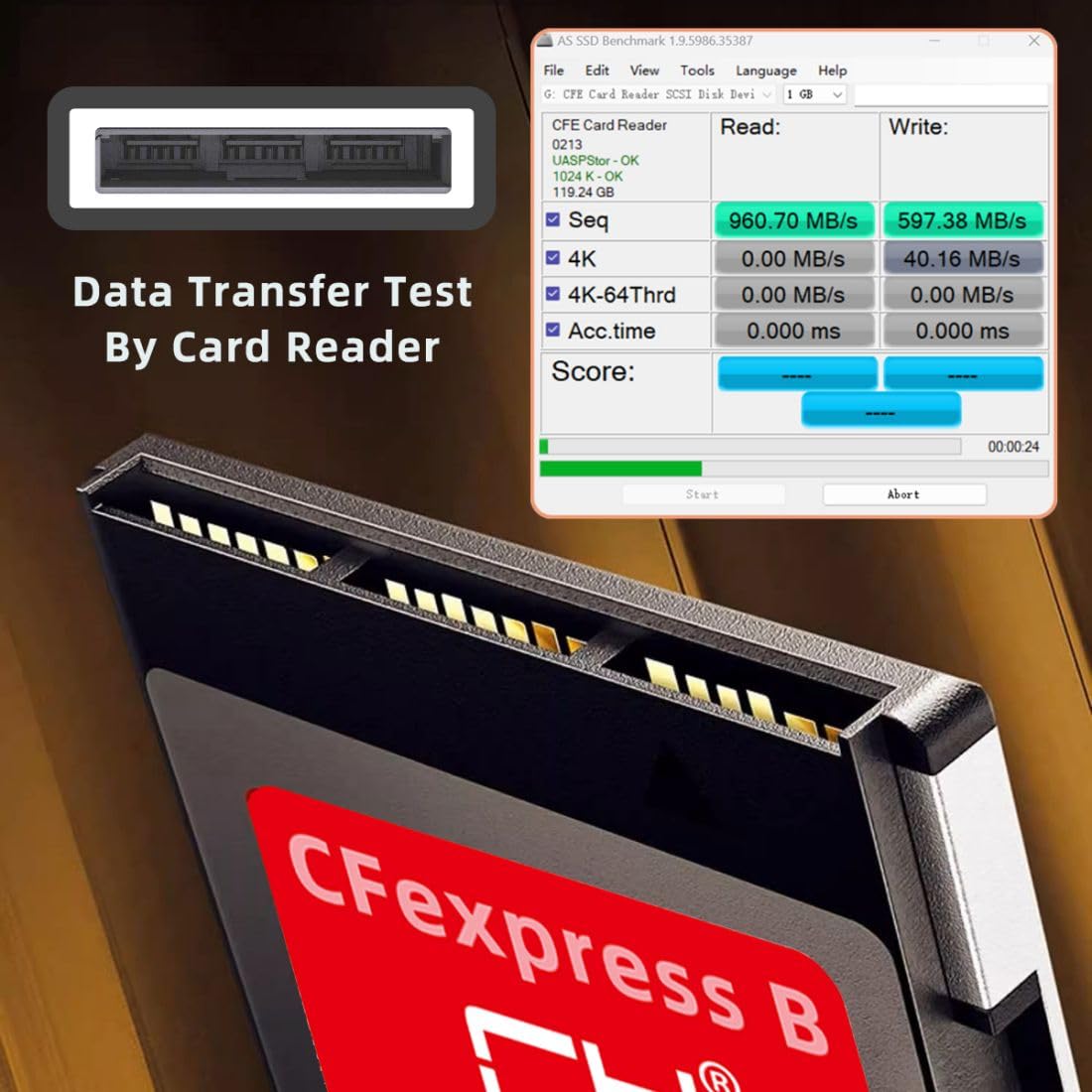 chenyang Carte mémoire NVMe PCIe Gen3x2 CF Express Type-B 256 Go pour appareil photo XS 4K/8K RAW Expansion de stockage PCIe