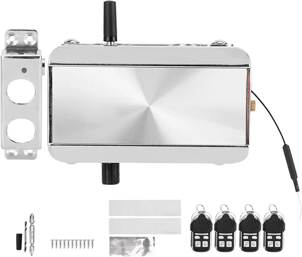 Kit de fechadura eletrônica inteligente com 4 controles remotos Bluetooth desbloqueio oculto antifurto para casa, hotel, apartamento