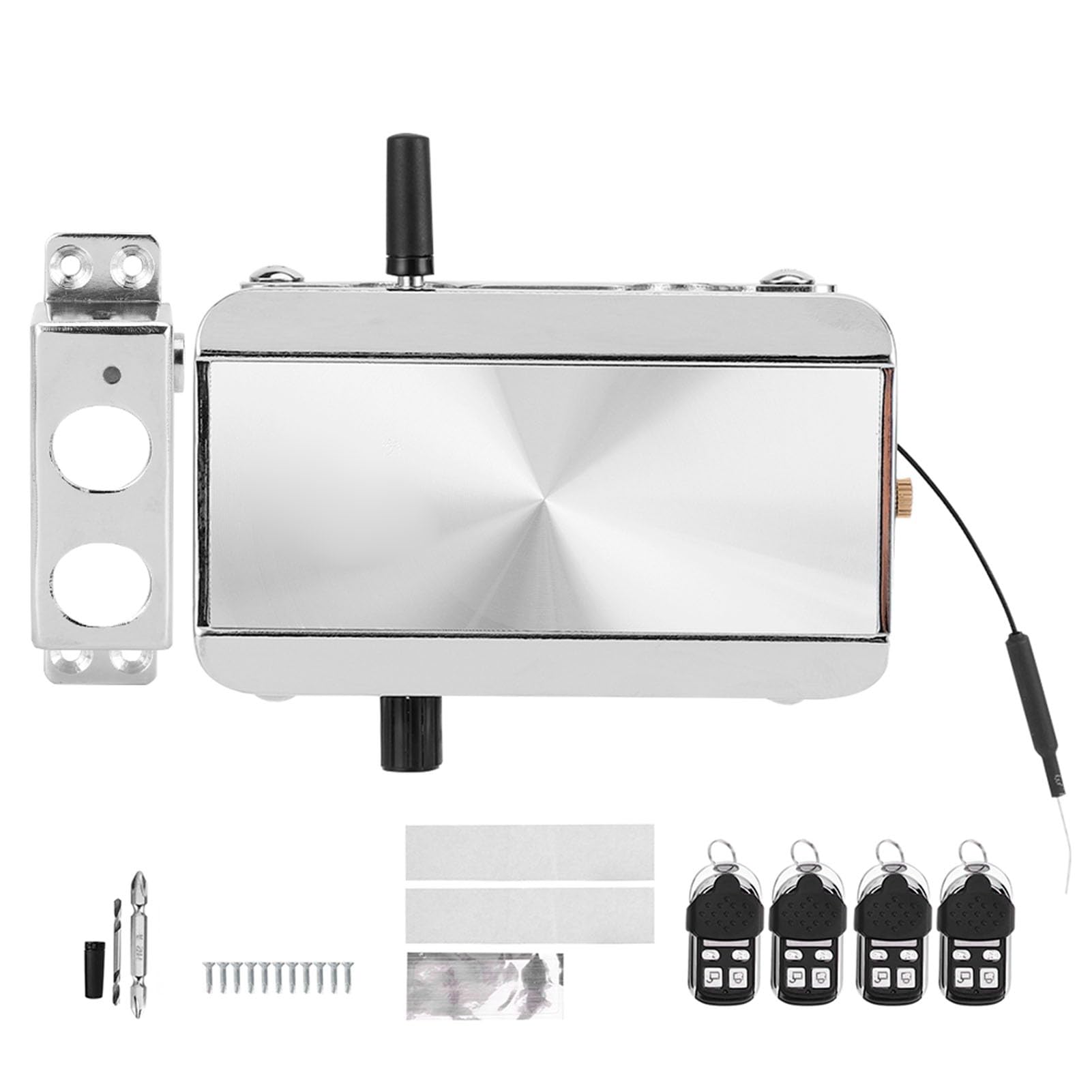Hidyliu Kit de Control Remoto con Cerradura de Puerta Bluetooth, Diseño Oculto, Antirrobo para el Hogar, Hotel, Apartamentos, Acero Inoxidable Duradero, 4 Mandos a Distancia