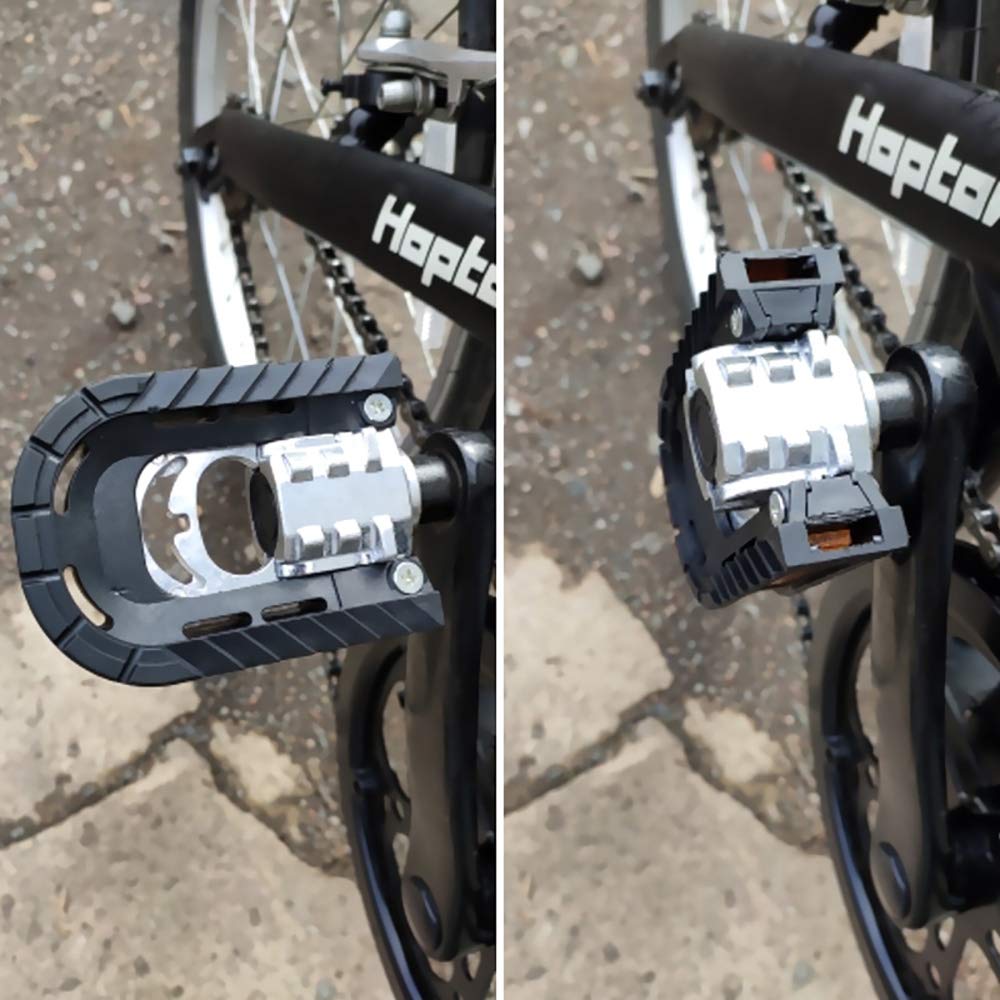 Pedale pieghevole per bicicletta con riflettori, in alluminio, per mountain bike, trekking, bici da città, accessori per biciclette