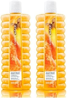 Avon Bubble Bath | New Juice Burst Bubble Bath | 2 x 500ml, Juicy Orange