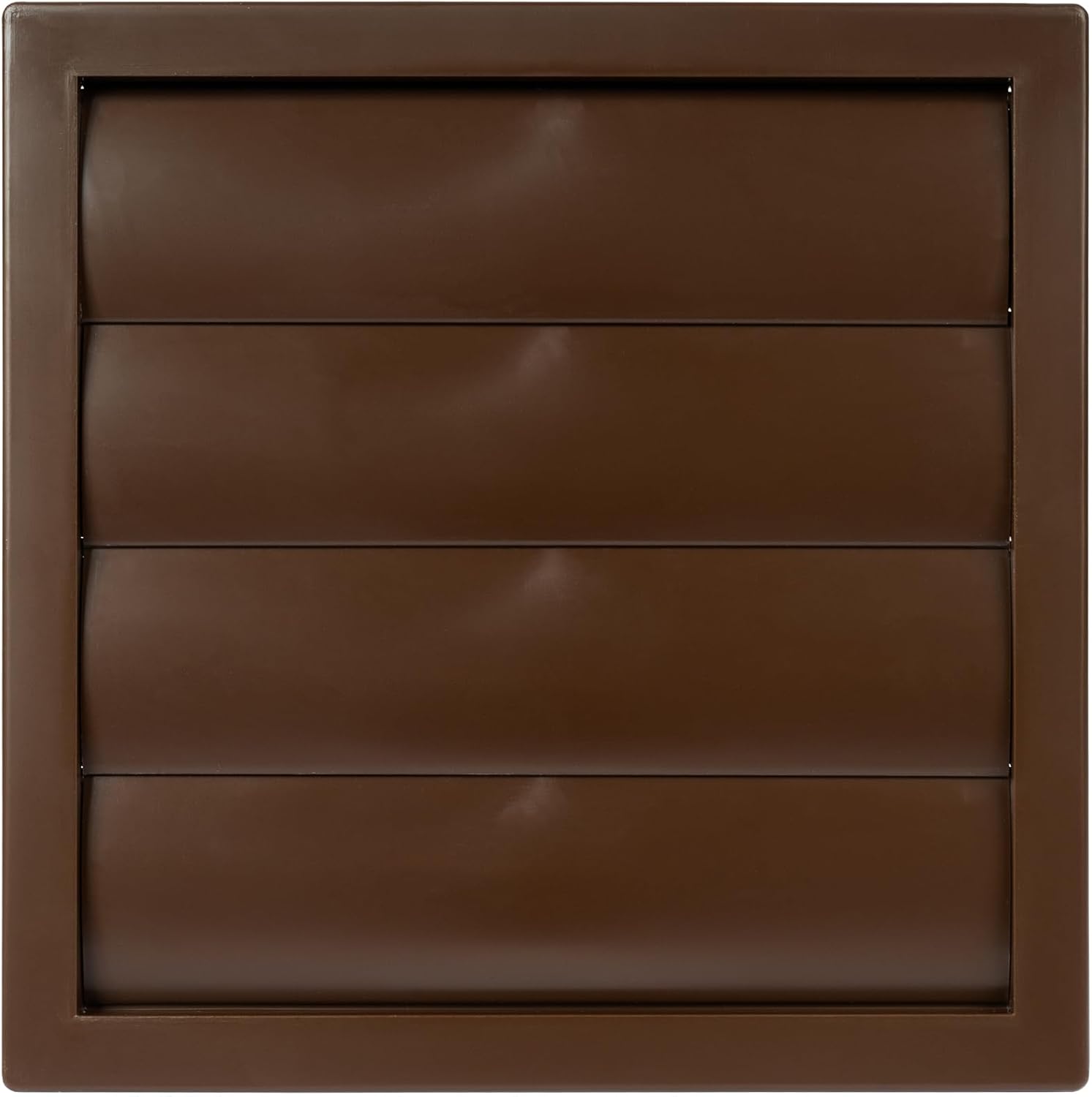 Vent Systems 6" Inch Brown Exhaust Vent Cover - Dryer Vent Hood - Louvered Dryer Duct Vent Cover - Vent Hood Cap - One-Directional Plastic Air Exhaust Grille - HVAC Louver Grill for Exterior Use