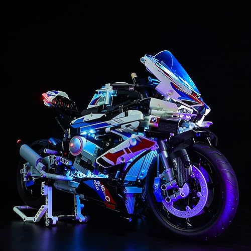 Miniatura 4 de Kit de luces LED RC para (M 1000 RR motocicleta 42130) modelo de bloques de construcción, kit de iluminación de construcción compatible con Lego