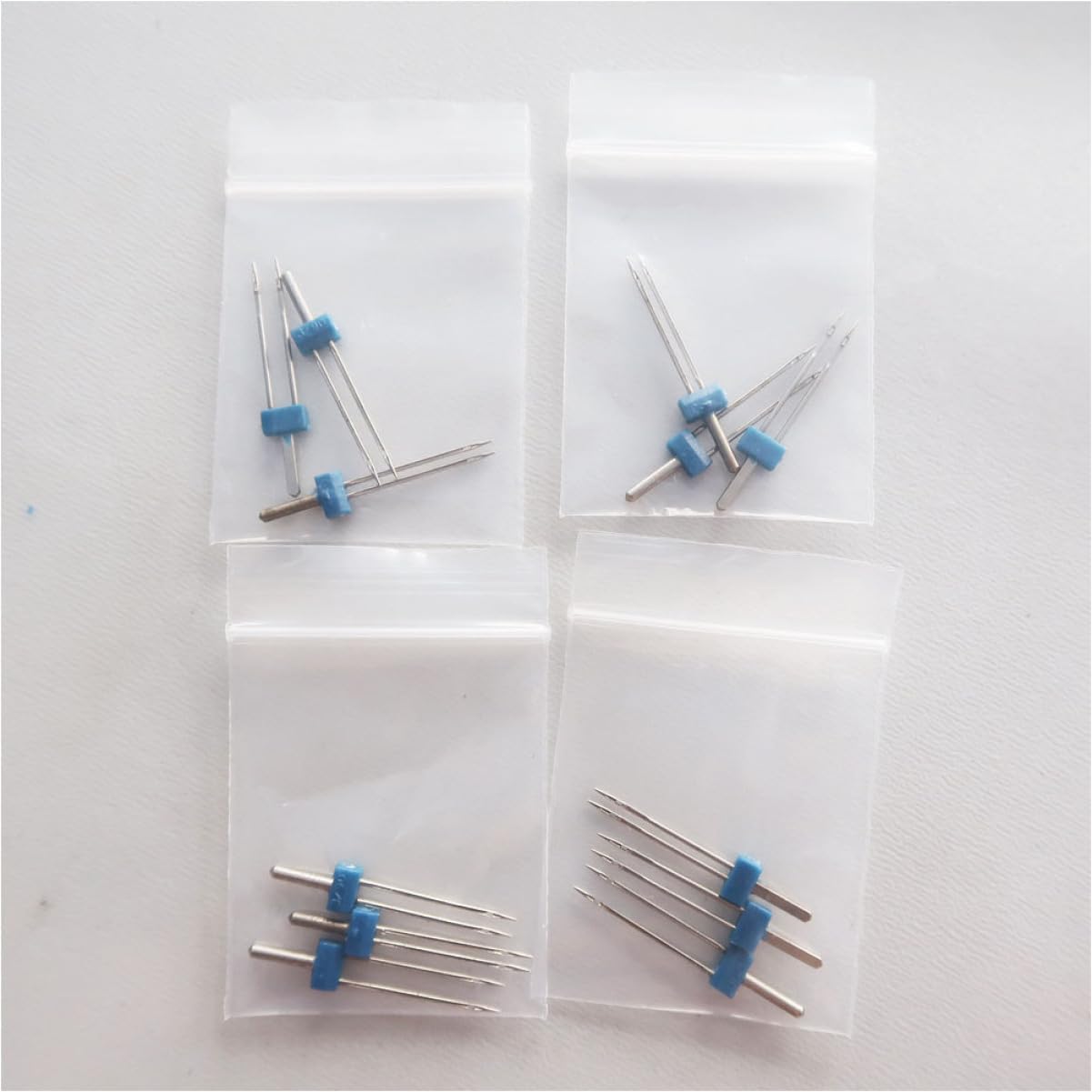 KALLORY Electric Multi-Function Twin Needles for Sewing Machine 100pcs 4MM Double Needle Kit for Household Sewing for Knits and Craft Projects