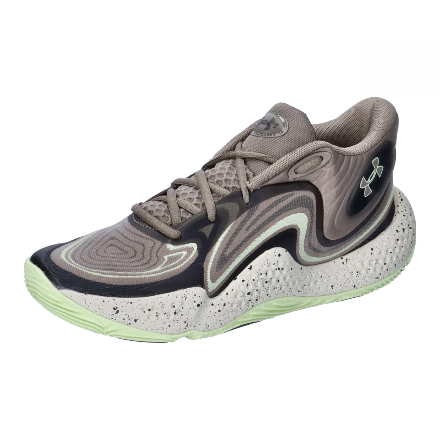 Under Armour Unisex buty do koszykówki Spawn 6 Mid Camo 3028338 Taupe Dusk/Black 41