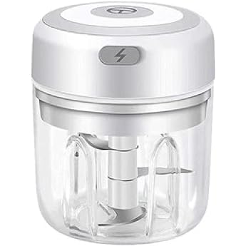 Electric Daikon Grater, Multi-functional Mincing Chopper, Easy to Operate, Chopper that Can Also Crush Ice, Whisk, Daikon Grater, Small Compact Design, Large Capacity Electric Grater, 8.5 fl oz 250