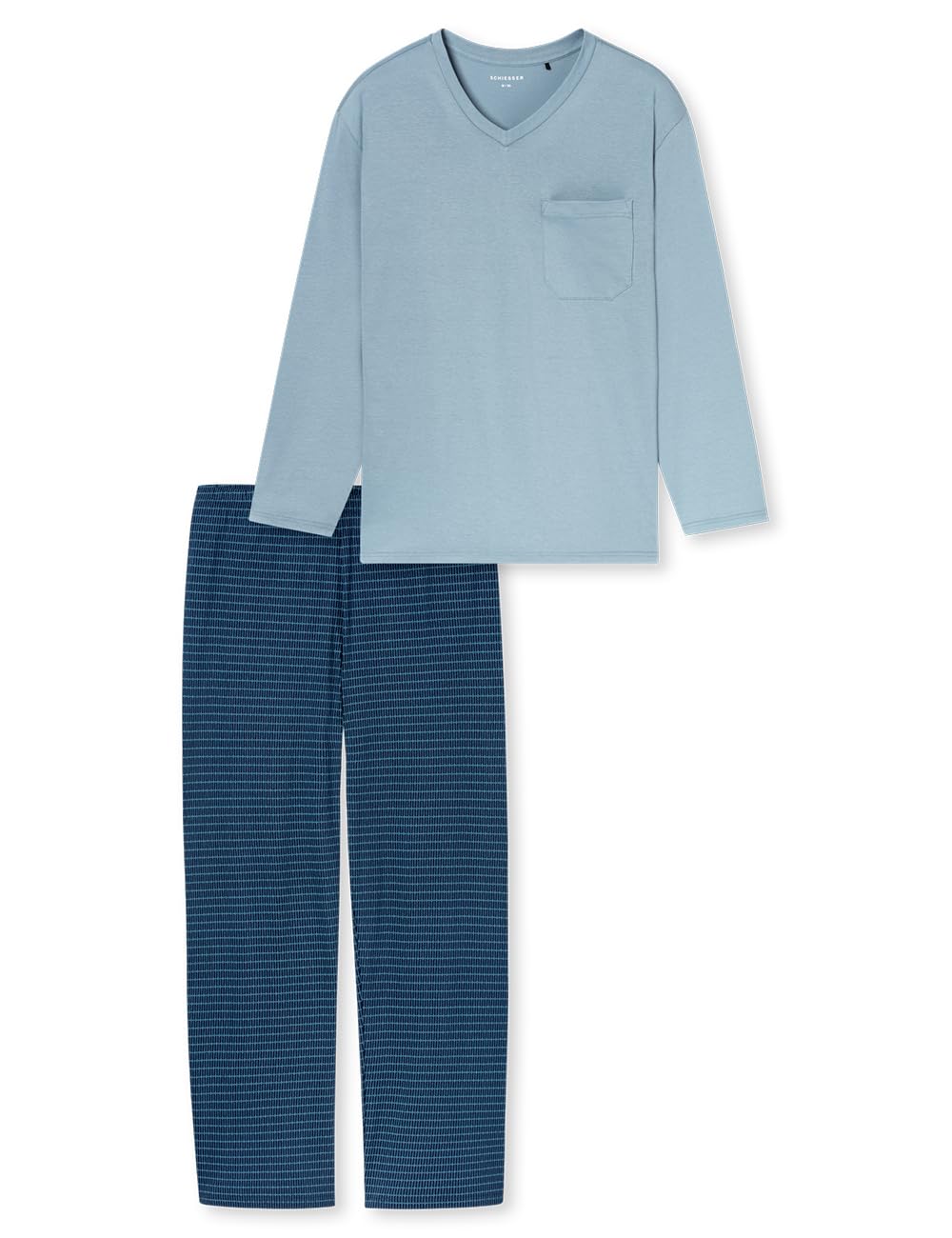 Schiesser Herren Schiesser Herren Schlafanzug Lang - Nightwear Set Pyjamaset (1er Pack)