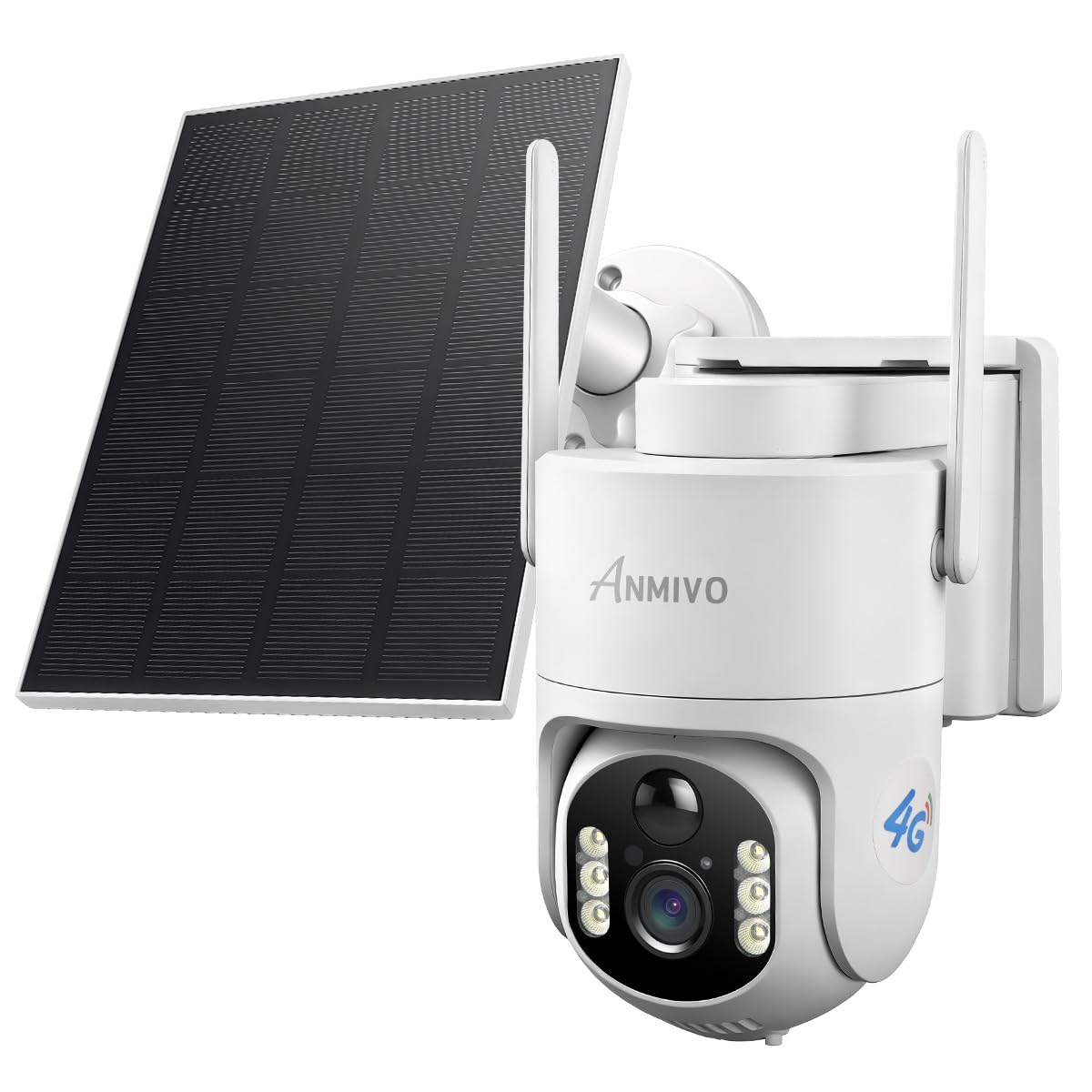 No WiFi Security Camera, 4G LTE Cellular Security Cameras Wireless Outdoor for Home/Farm/Jobsite, 2.5K True 4MP Off Grid Camera with SD & SIM, PIR Sensor, 2-Way Audio, Color Night Vision, White