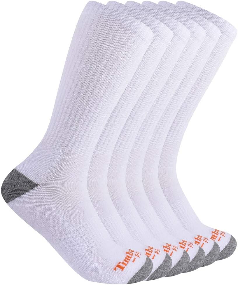 Timberland PROMen's 6-Pack Performance Crew Length Socks