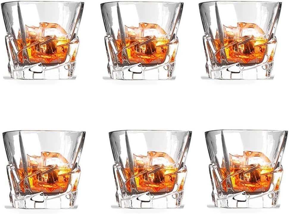 Set Of 6-320 Ml Iceberg Whiskey Glass Pair Dishwasher Safe, Gift, Great for Scotchs Or Whiskey