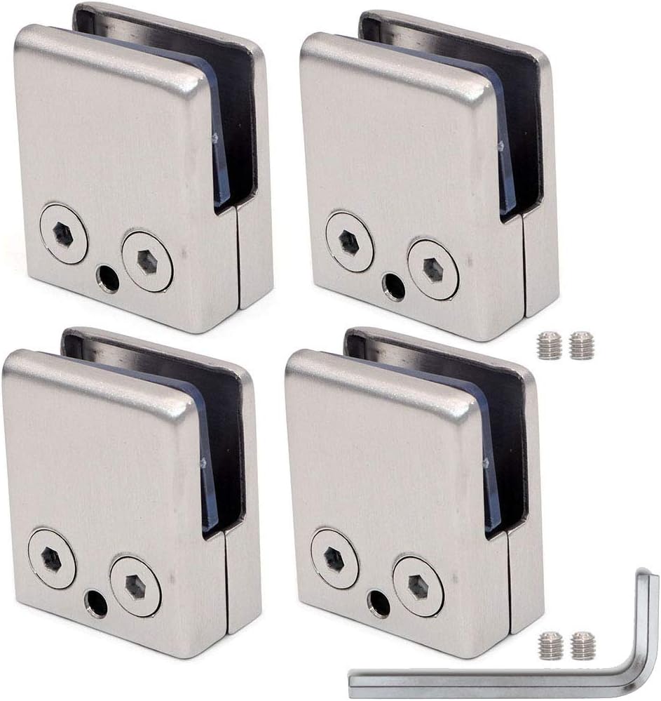 Set of 4 NUZAMAS Glass Clamps Suitable for 810mm Glass Panel